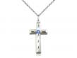  Cross Neck Medal/Pendant w/Sapphire Stone Only for September 