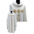  Embroidered Chasuble/Dalmatic in Lana Barre Fabric 
