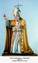 St. John Paul II Kneeling Statue in Fiberglass, 66\"H 