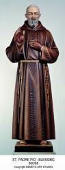  St. Padre Pio Blessing Statue in Fiberglass, 48\" - 72\"H 