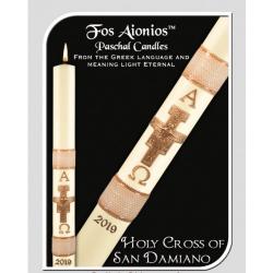  Holy Cross of San Damiano Paschal Candle 2\" x 44\" 