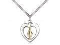  Heart/Miraculous Two-Tone Neck Medal/Pendant Only 