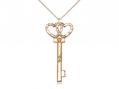  Key w/Double Hearts Neck Medal/Pendant w/Topaz Stone Only for November 