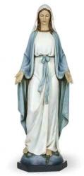  Our Lady of Grace Statue in a Resin/Stone Mix, 40\"H 