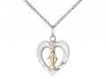  Heart/Miraculous Two-Tone Neck Medal/Pendant Only 