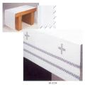  White Altar Cloth "Embroidery & Crosses" in Belgium Linen 