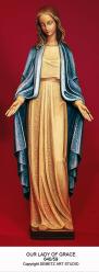  Our Lady of Grace Statue in Fiberglass, 36\" & 60\"H 