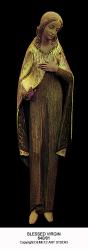  Our Lady/Madonna Statue 3/4 Relief in Chestnut Wood, 48\" - 72\"H 