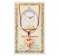  ENAMELED WOOD HOLY SPIRIT CONFIRMATION CROSS ON RED CORD 