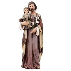  St. Joseph w/Child in a Resin/Stone Mix, 25\"H 