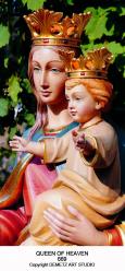  Our Lady Queen of Heaven Statue in Linden Wood, 36\" - 84\"H 