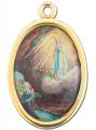  GOLD OVAL O.L OF LOURDES PICTURE MEDAL (10 PK) 