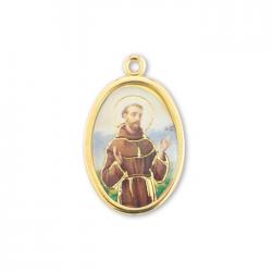  GOLD OVAL ST. FRANCIS PICTURE MEDAL (10 PK) 