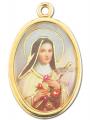  GOLD OVAL ST. THERESA OF LISIEUX PICTURE MEDAL (10 PK) 