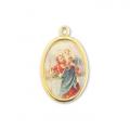  GOLD OVAL ST. CHRISTOPHER PICTURE MEDAL (10 PK) 