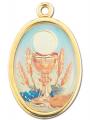  GOLD OVAL HOLY COMMUNION PICTURE MEDAL (10 PK) 