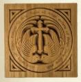  "Marriage/Wedding" Symbol/Emblem in Oak Wood 