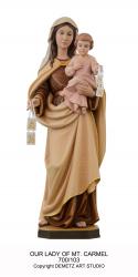  Our Lady of Mount Carmel Statue in Fiberglass, 60\"H 