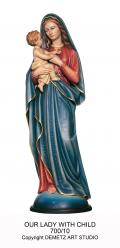  Our Lady w/Child Statue in Fiberglass, 30\"H 
