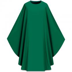  Green \"Assisi\" Chasuble - Without Decoration - Elias Fabric 