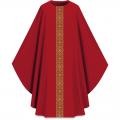  Red "Assisi" Chasuble With Orphrey - Elias Fabric 