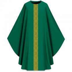  Green \"Assisi\" Chasuble - Orphrey - Elias Fabric 