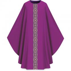  Purple \"Assisi\" Chasuble - Orphrey - Elias Fabric 