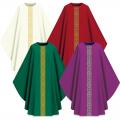  Assisi Chasuble Set With Orphrey -  Elias Fabric - 4 Colors 