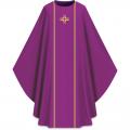  Purple "Assisi" Chasuble - Orphrey & Cross - Elias Fabric 