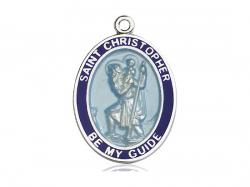  St. Christopher Enameled Neck Medal/Pendant Only 