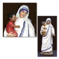  St. Mother Theresa of Calcutta w/Child Statue in Linden Wood, 8" - 48"H 