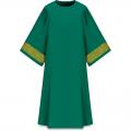  Green "Assisi" Dalmatic With Woven Orphrey - Elias Fabric 