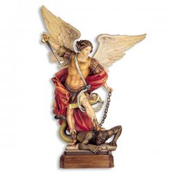  St. Michael the Archangel Statue in Linden Wood, 60\"H 