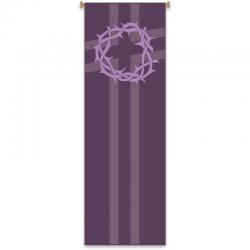  Purple Printed Inside Banner - Passion Motif - Raytex DM Fabric 