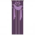  Purple Printed Inside Banner - Nails/Shroud Motif - Raytex Fabric 