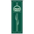  Green Printed Small Inside Banner - Eucharist Motif - Raytex DM Fabric 