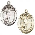  St. Christopher/Volleyball Oval Meck Medal/Pendant Only 