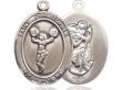  St. Christopher/Cheerleading Oval Neck Medal/Pendant Only 