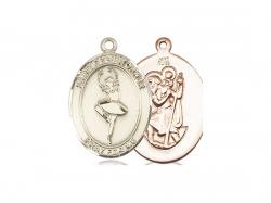  St. Christopher/Dance Oval Neck Medal/Pendant Only 