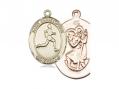  St. Christopher/Track & Field Oval Neck Medal/Pendant Only 