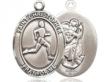  St. Christopher/Track & Field Oval Neck Medal/Pendant Only 