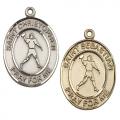  St. Christopher/Football Oval Neck Medal/Pendant Only 