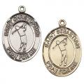  St. Christopher/Golf Oval Neck Medal/Pendant Only 