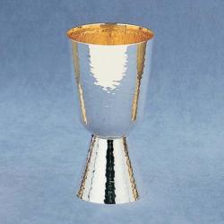  Common Cup - 10 oz - Silver Gold Lined - Hammered 