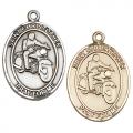  St. Christopher/Motorcycle Oval Neck Medal/Pendant Only 