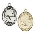  St. Christopher/Fishing Oval Neck Medal/Pendant Only 