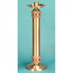  Combination Finish Bronze Altar Candlestick: 7130 Style - 20\" Ht 
