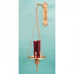  Combination Finish Bronze Hanging Sanctuary Lamp Without Bracket: 7130 Style - 15.5\" Ht 