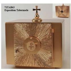  Combination Finish Bronze \"Chi Rho\" Exposition Tabernacle: 7163 Style - 18\" Ht 