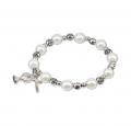  FIRST COMMUNION PEARL AND CRYSTAL BRACELET 